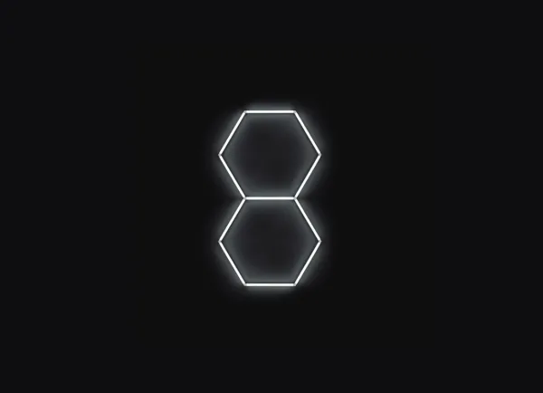 ASC Kompletní LED hexagonové světlo, 2 ks 97 x 168 cm, studená bílá 6500 K
