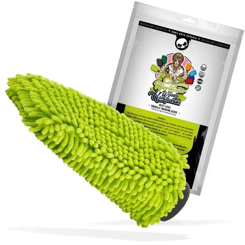 Nuke Guys Chenille Lime - Mikrovláknová mycí rukavice